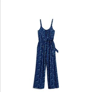 Market & Spruce | Florence Knit Jumpsuit | Indigo Blue | MEDIUM